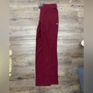 FIGS Burgundy Yola pants small